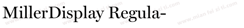 MillerDisplay Regula字体转换